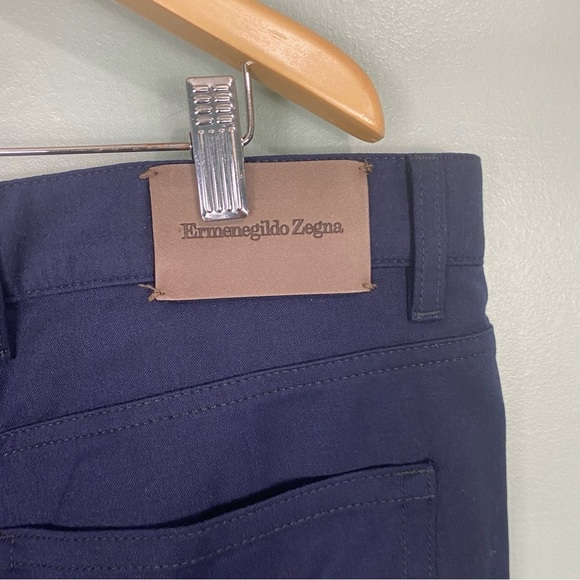 Ermenegildo Zegna Navy Blue Wool‎ Blend Pants Sz 40X30 - Picture 6 of 8